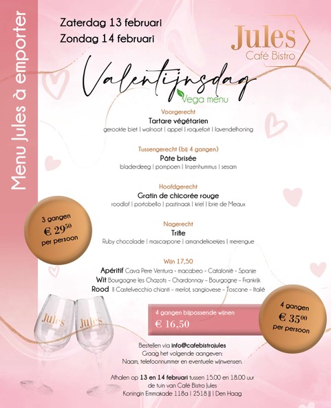 Valentijnsmenu vega